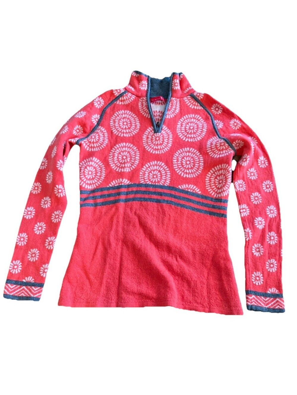 Krimson Klover 100% Wool 1/4 Zip Sweater Small Outdoor Ski